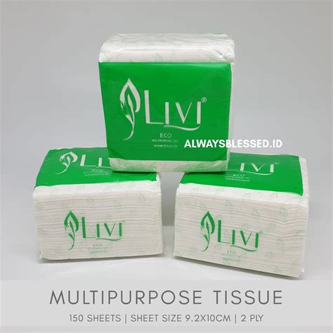 Jual Tissue Meja Livi ECO Multipurpose 150sheets Shopee Indonesia