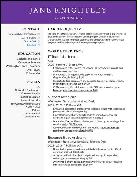 3 Entry Level IT Resume Examples Proven To Work In 2024