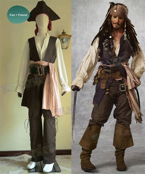 Pirates Of The Caribbean Movie Cosplay Captain Jack Sparrow Etsy