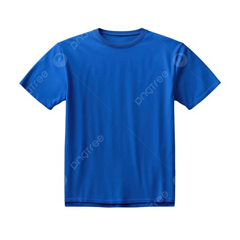 Plain Blue T Shirt Mockup Template With Views Front And Back Isolated