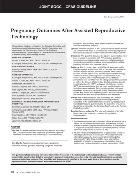 Pregnancy Outcomes After Assisted Reproductive Technology