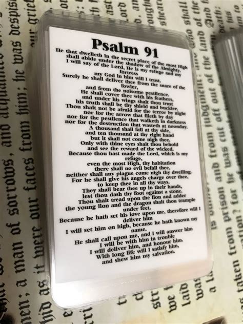 Psalm 91 Prayer Cards Credit Card Size Mini Pocket Prayer Cards 100