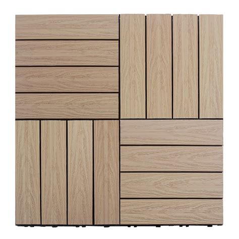 Newtechwood Naturale Composite X Interlocking Deck Tiles In