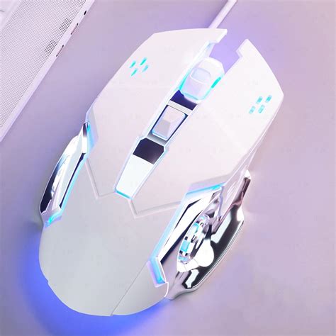 Wired RGB Gaming Mouse with 4 Adjustable DPI 6 Buttons Ergonomic Muti Lights for Win PC Laptop ...