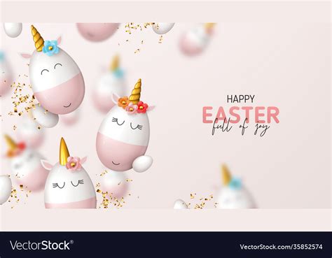 Happy easter holiday banner Royalty Free Vector Image