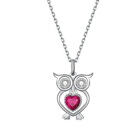 Collier Porte Bonheur Hibou Misti Gri