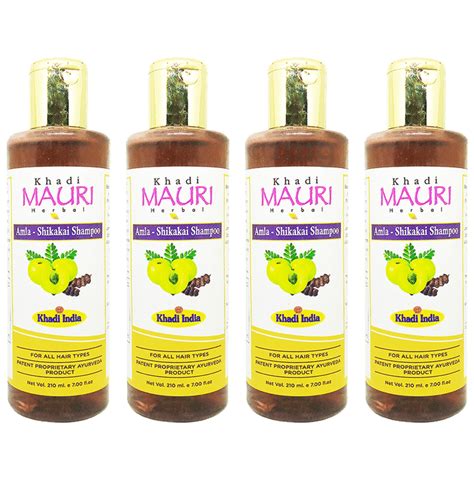 Khadi Mauri Herbal Amla Shikakai Shampoo 210ml Each Buy Combo Pack