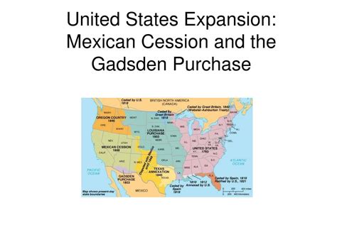 Ppt United States Expansion Mexican Cession And The Gadsden Purchase Powerpoint Presentation