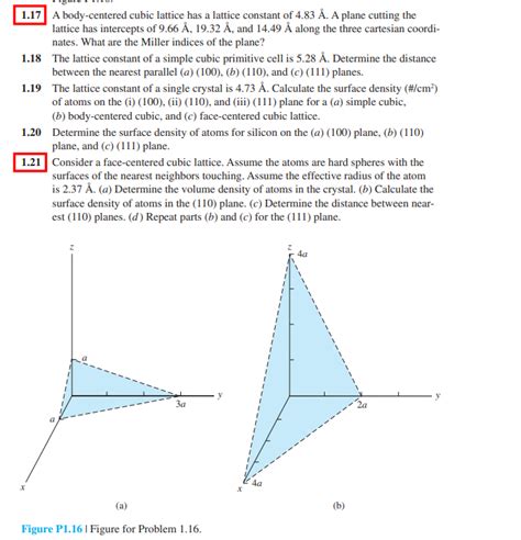 Solved 1.17 A body-centered cubic lattice has a lattice | Chegg.com