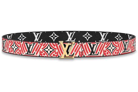 Louis Vuitton Crafty Iconic Reversible Belt 30mm Creamred In Monogram