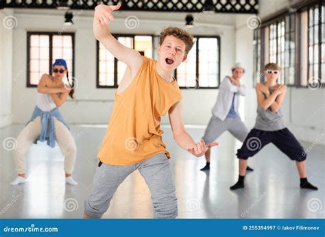 Boy Training Hip Hop At Group Class Stock Image Image Of Girl