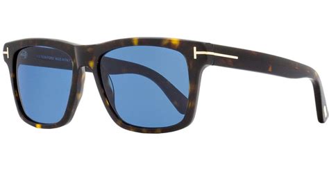 Tom Ford Rectangular Sunglasses Tf906 Buckley 02 Dark Havana 56mm In Blue For Men Lyst