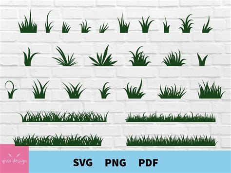 Grass Svg Bundle Grass Svg Grass Cut File For Cricut Silhouette Grass Border Svg Grass