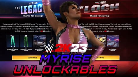 Wwe 2k23 All Myrise Unlockables Youtube