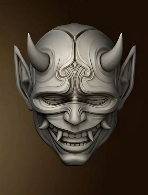 Hanyamesh Oni Mask 3d Printing Model Stl