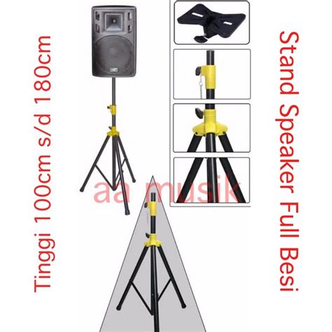 Jual STAND SPEAKER BAHAN BESI TRIPOT SPEAKER BUAT 10 12 15 INCH BAHAN