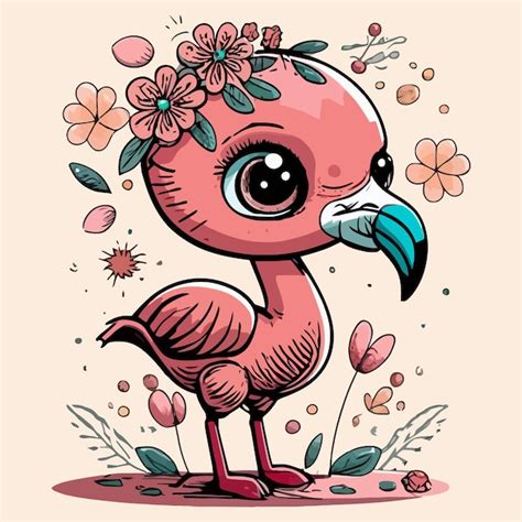 Premium Vector Cute Flamingo Vector Illustration