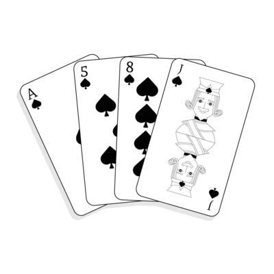 Playing Cards Black And White Vector Art, Icons, and Graphics for Free Download