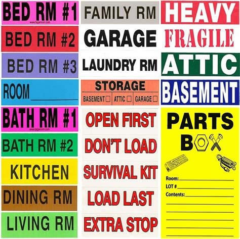 Tag A Room Color Coding Home Moving Labels 950 Count With Bonus Parts