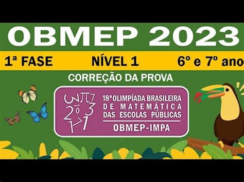 OBMEP 2023 Nível 1 6º e 7º ano Gabarito Extraoficial Correção