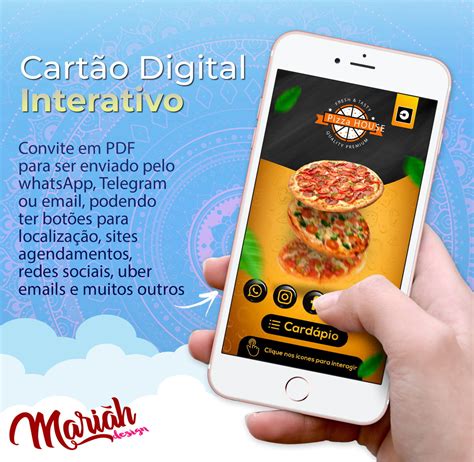 Cartão Digital E Interativo Pizzaria Elo7 Produtos Especiais