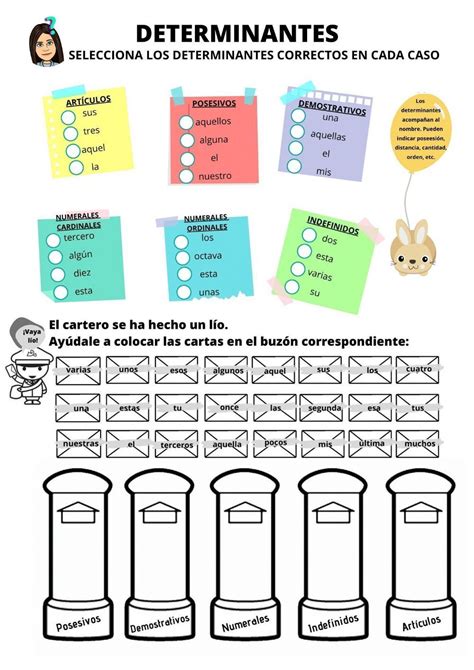 Actividad Interactiva De Los Determinantes Spanish Teaching Resources