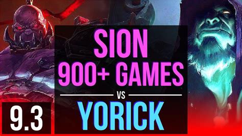 Sion Vs Yorick Top 900 Games Kda 10 2 7 Legendary Euw Diamond