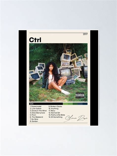 Sza Poster Ctrl Poster Sza Ctrl Tracklist Solana Rowe Album Cover