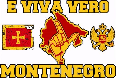 E Viva Montenegro Crnogorci Sticker E Viva Montenegro Crnogorci Crna