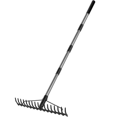 Walensee 5ft Bow Rake 17 Steel Tines Metal Head Heavy Duty Garden Rake