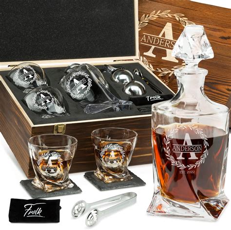 Amazon Personalized Whiskey Decanter And Stones Set Customized