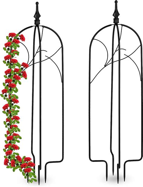 Relaxdays Tuteur Tomates En Lot De Pour Plantes Grimpantes M Tal