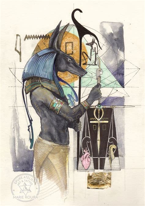 Anubis Art Egypte Ancienne Dessin Gyptien Dessin Egypte