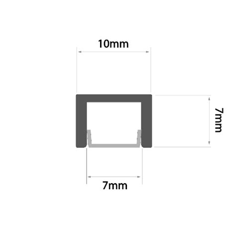 Piko Surface Led Tape Extrusion Profile Anodised Aluminium Mm Mr