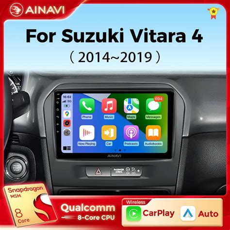 Ainavi Araba Radyo Kablosuz CarPlay Android Oto Suzuki Vitara 4 2014