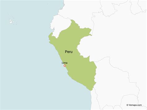 Map of Peru with Neighbouring Countries | Free Vector Maps