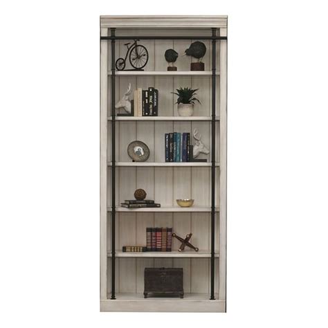 Martin Furniture Avondale Tall Wood Bookcase In Weathered White