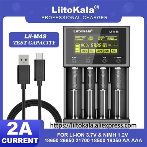 LiitoKala Lii M4S 18650 LCD Multifunctional Battery Charger For 3 7V 1