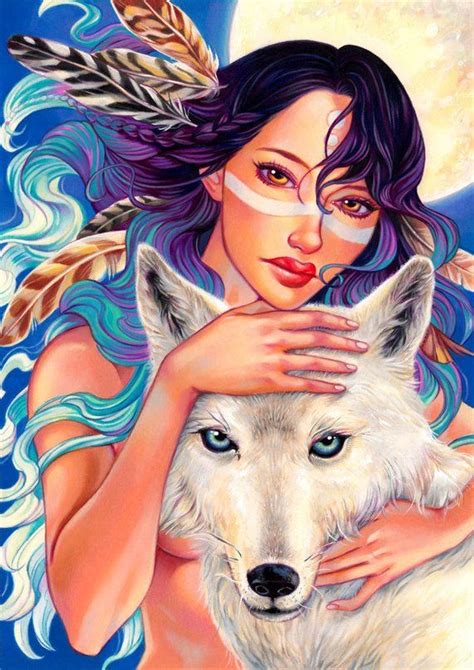 White Wolf Art Full Moon Fantasy Limited Edition Fine Art Print