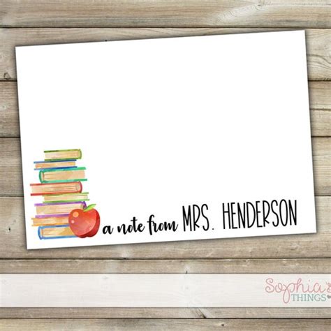 Personalized Teacher Notes Personalized Teacher Gifts Etsy