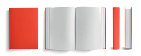 realistic empty book set  vector art  vecteezy