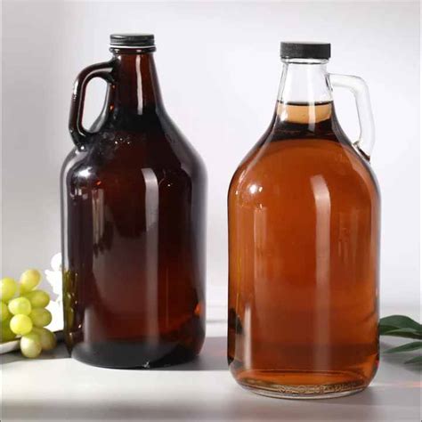 Customise Amber Glass 32oz 64oz 1l 2l Kombucha Jug Beer Use Growler