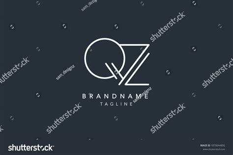 Qz Alphabet Initial Letter Monogram Icon Logo Royalty Free Stock