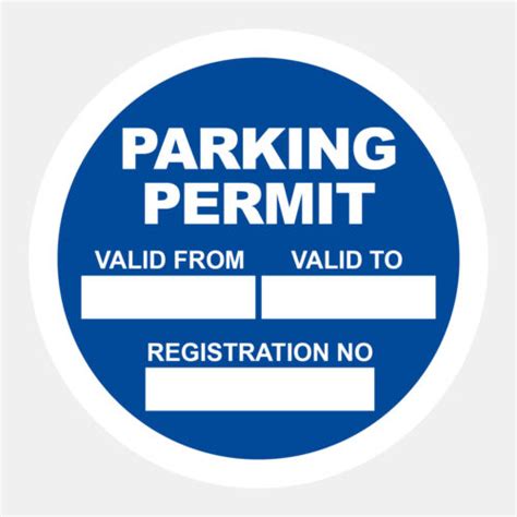 Parking Permit Sticker Sign X 4 Ebay