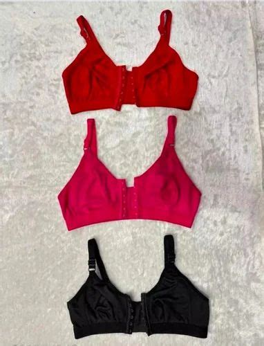 Cotton Push Up Front Open Mould Bra 6 Colour Plain At Rs 57 Piece In