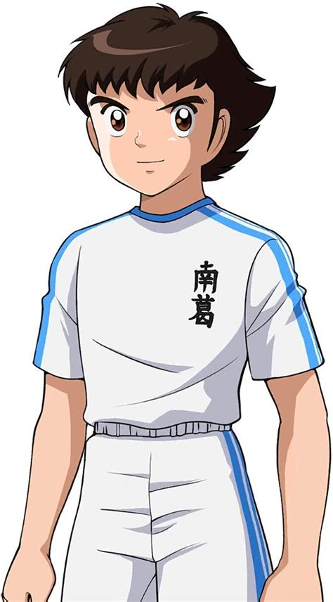 An Anime Character With Black Hair Wearing A White Shirt And Blue Trims