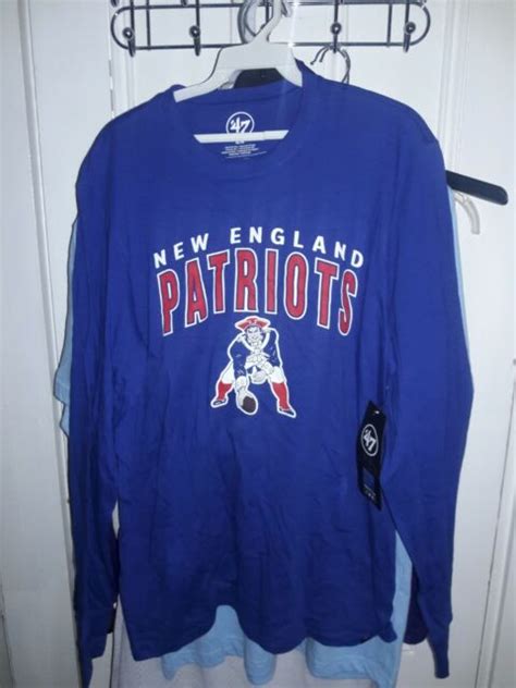 New England Patriots Nfl Pats Football Long Sleeve T Shirt Pat Patriot 47 L Ebay