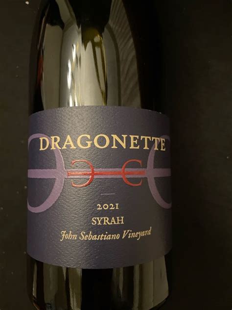 Dragonette Cellars Syrah John Sebastiano Vineyard Usa California