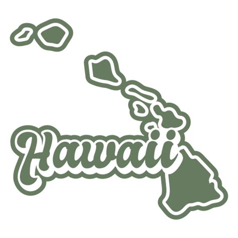 Hawaii Retro Cut Out Usa States PNG SVG Design For T Shirts