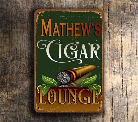 Cigar Bar Sign - Classic Metal Signs